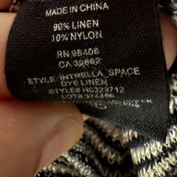 Theory Intrella size P (XS) Space Dye Striped Linen Knit Tank Dress - Picture 10 of 10